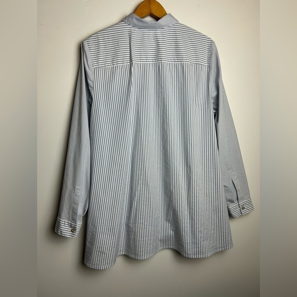 J.Jill Blouse Top Women L Button Down Striped Casual Office Career Old Money - Picture 3 of 14